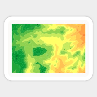 Topography Map Neck Gaiter Topography Gator Sticker